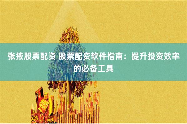 張掖股票配資 股票配資軟件指南：提升投資效率的必備工具
